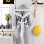 
Unisex kids bathrobe with hood, belt and two pockets-Dream Room